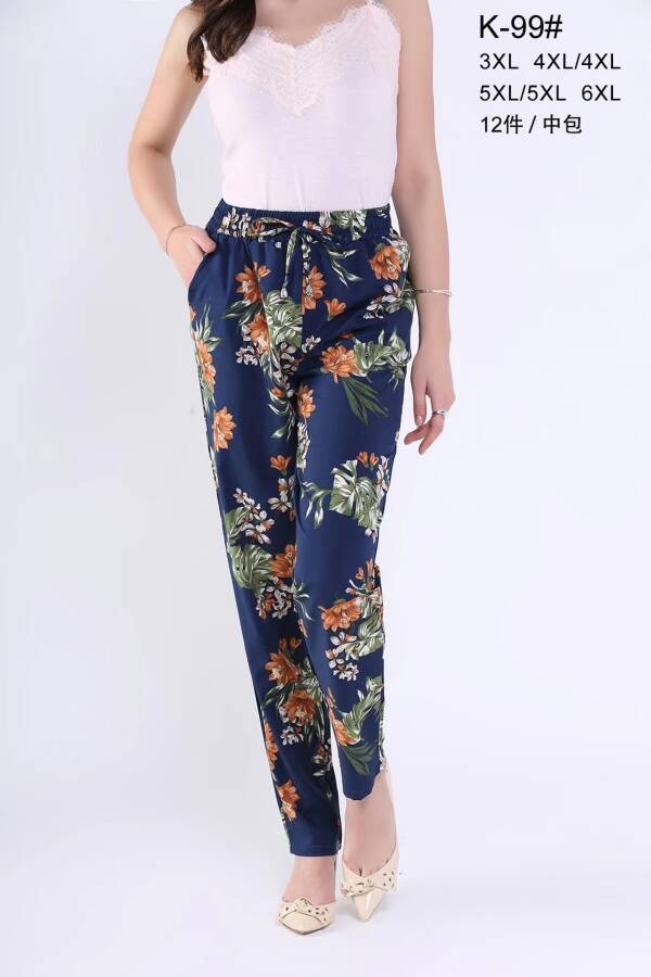Spodnie damskie  Roz 3XL-6XL, Mix kolor Paczka 12 szt